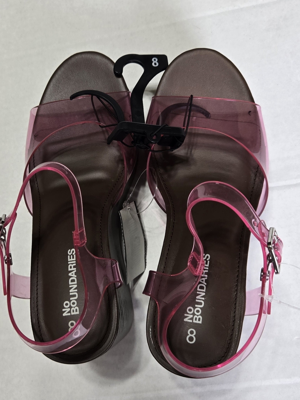 No Boundaries Pink Transparent Strap Women’s Sandals